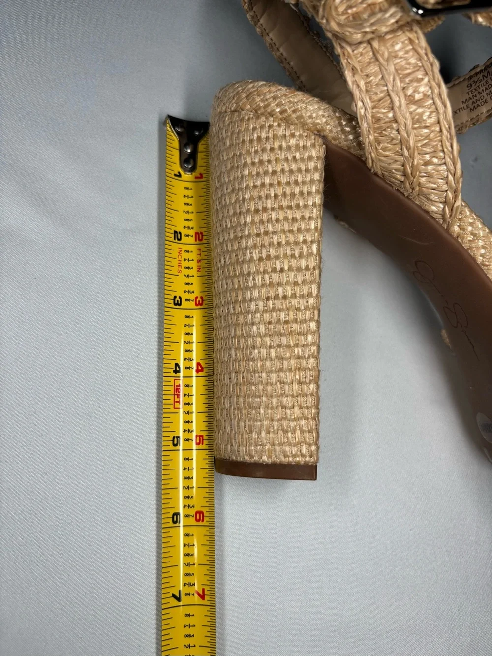 Jessica Simpson JP Priella 2 Woven Platform Ankle Strap Heels in Natural